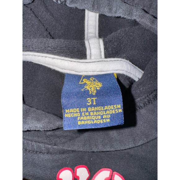 Vintage/Y2K U.S. Polo Assn. Toddler Boy Black Pullover Crest Hoodie, Size 3T - Picture 5 of 6